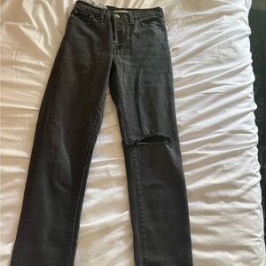 Levi's Dark Gray Straight Leg Women's Jeans